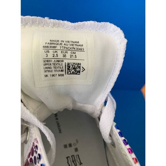 Converse Rainbow Dot Madison Shoes Sneaker Youth sz 3 White 666308F - Picture 6 of 6